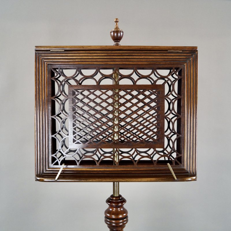 A Superb Mahogany Fretted Duet Stand - Image 2