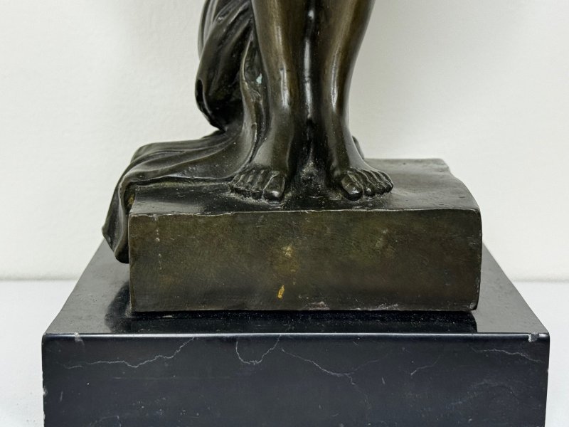 French Bronze La Source Nude Figure After Auguste Moreau (French, 1834–1917 - Image 4