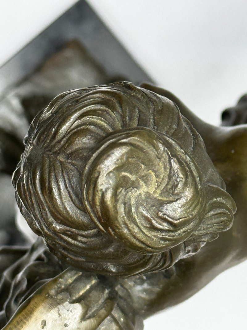 French Bronze La Source Nude Figure After Auguste Moreau (French, 1834–1917 - Image 5