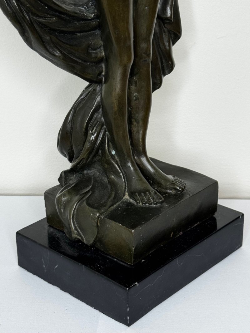 French Bronze La Source Nude Figure After Auguste Moreau (French, 1834–1917 - Image 9