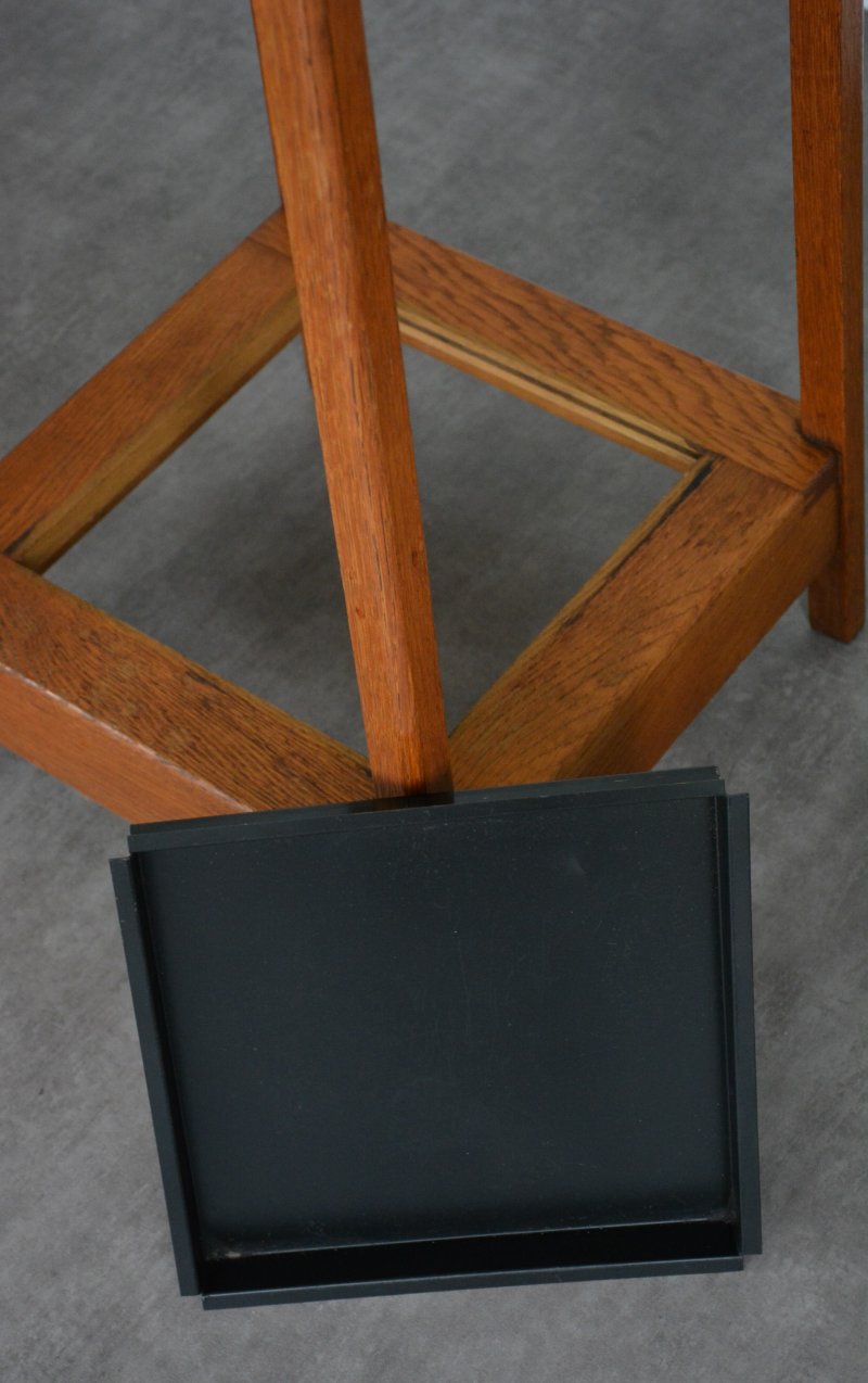 Mid Century Oak Coat Stand With Umbrella Holders And Drip Tray - Image 4