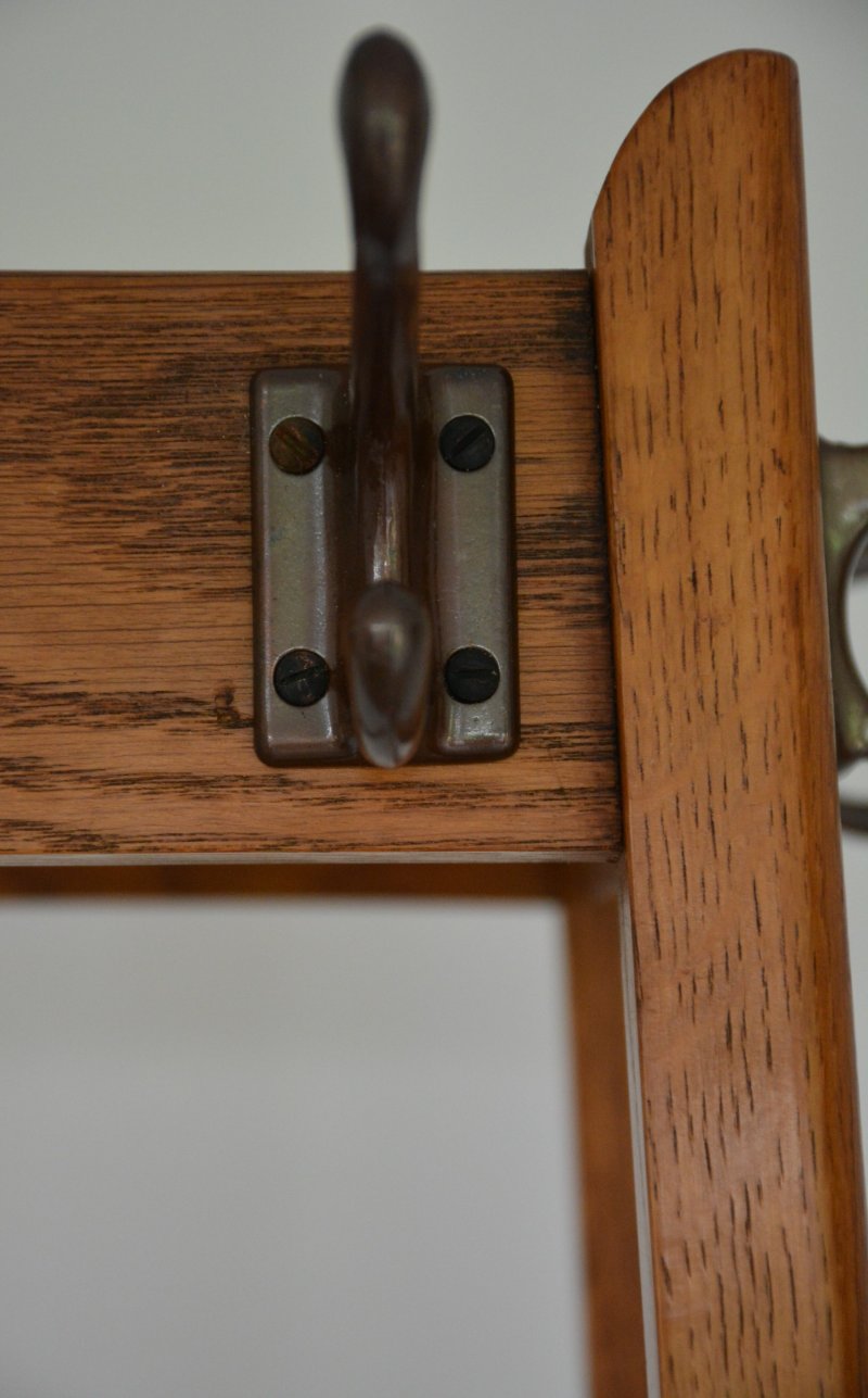 Mid Century Oak Coat Stand With Umbrella Holders And Drip Tray - Image 8