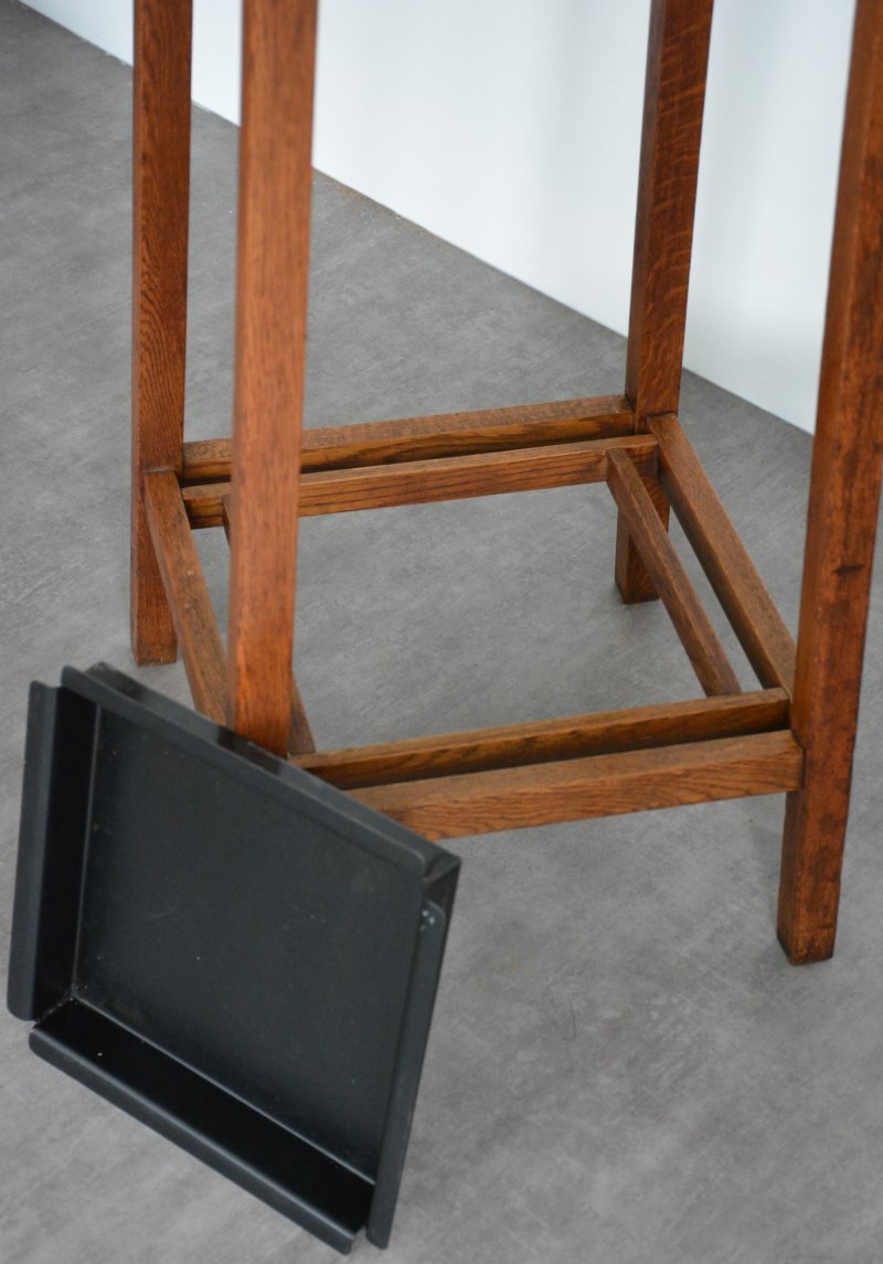 English Arts And Crafts Solid Oak Coat Stand By Astrola - Image 11
