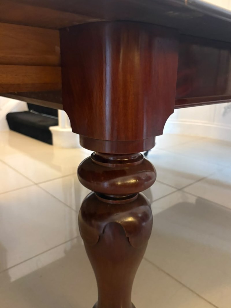 Antique William IV Figured Mahogany 14 Seater Extending Dining Table - Image 11