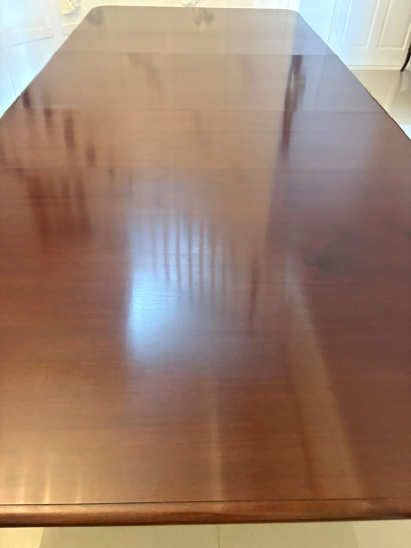 Antique William IV Figured Mahogany 14 Seater Extending Dining Table - Image 8