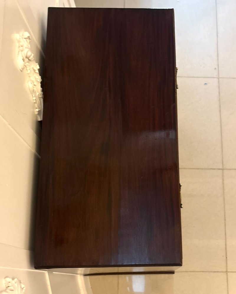 Antique George II Mahogany Chest of Drawers with Fitted Writing Desk - Image 11
