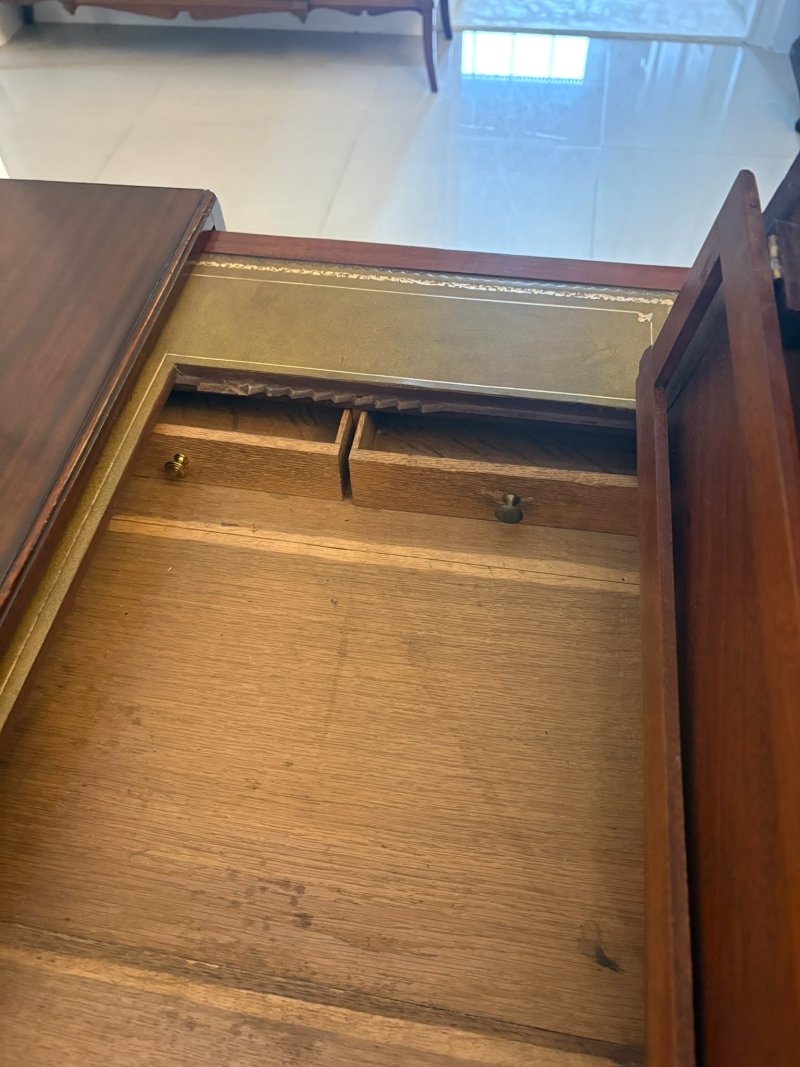 Antique George II Mahogany Chest of Drawers with Fitted Writing Desk - Image 25