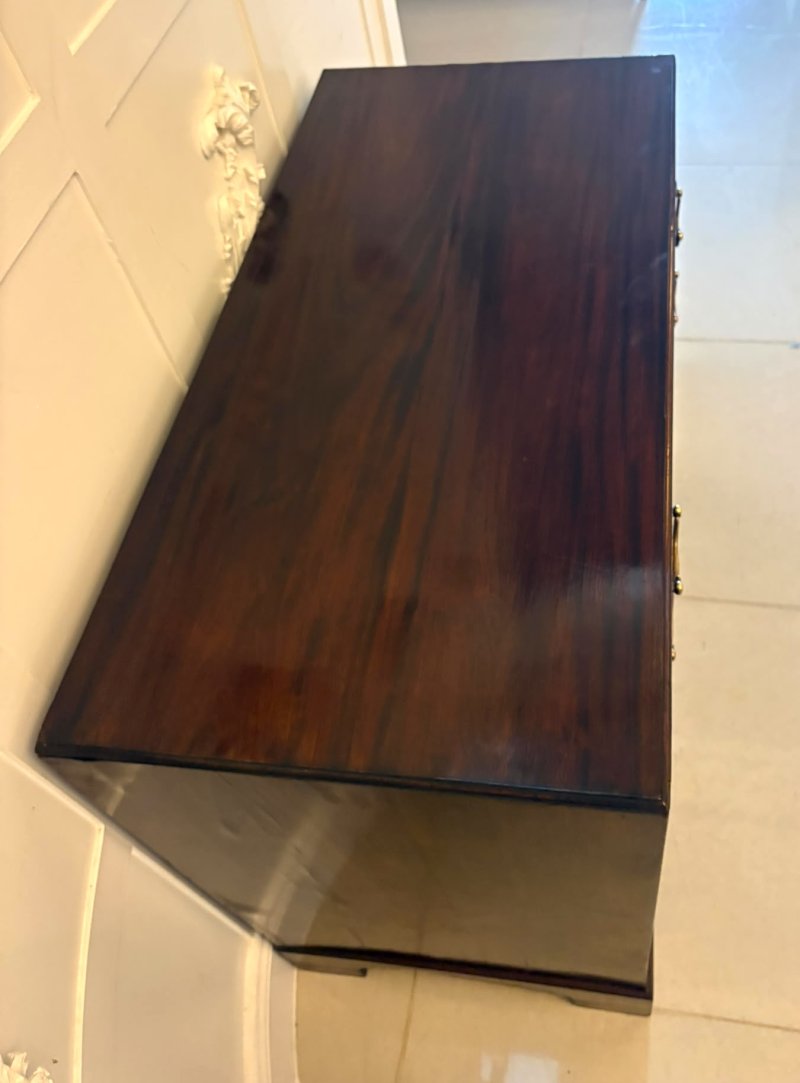 Antique George II Mahogany Chest of Drawers with Fitted Writing Desk - Image 12