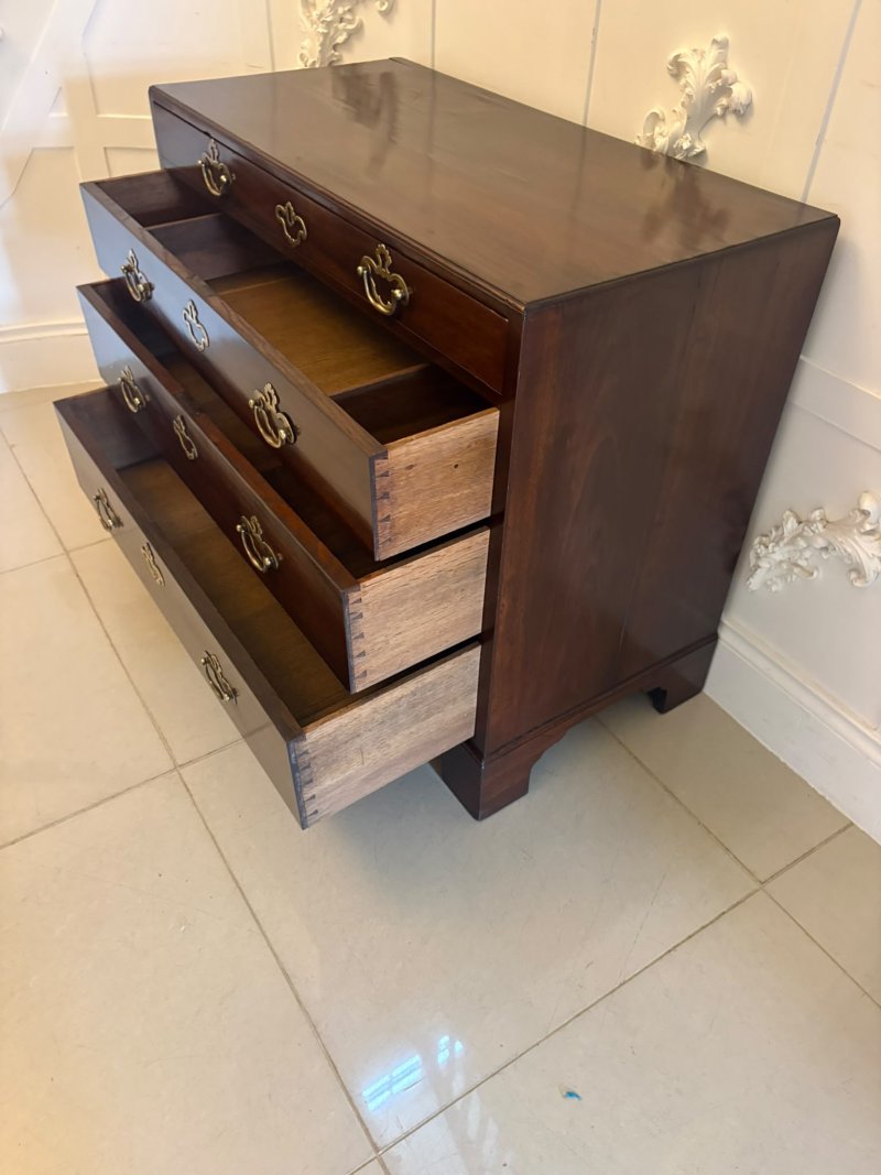 Antique George II Mahogany Chest of Drawers with Fitted Writing Desk - Image 8