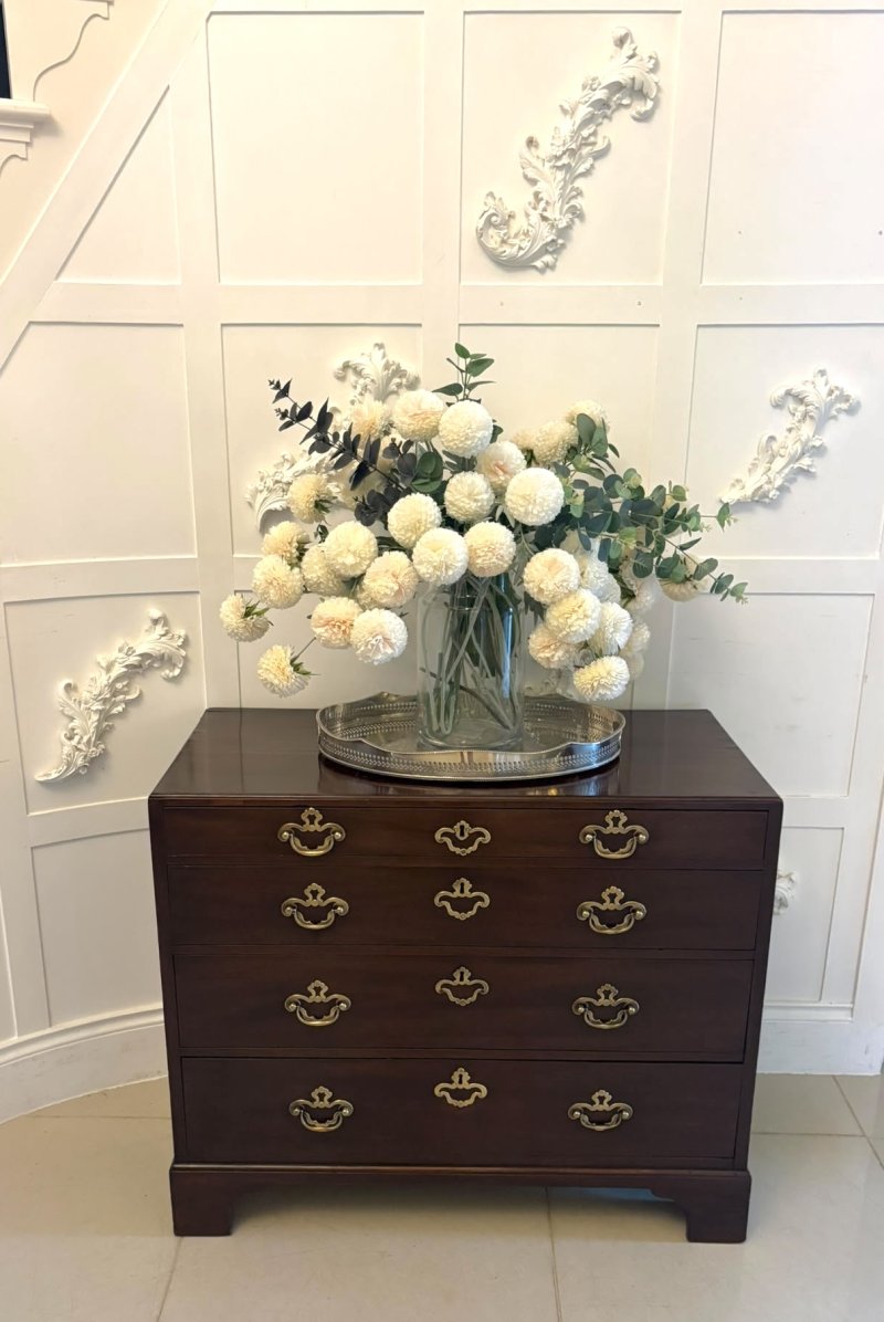 Antique George II Mahogany Chest of Drawers with Fitted Writing Desk - Image 3