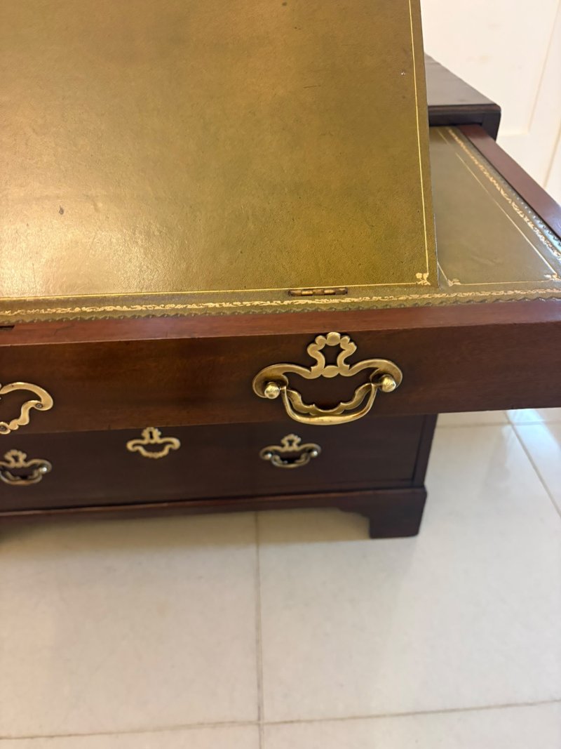 Antique George II Mahogany Chest of Drawers with Fitted Writing Desk - Image 15