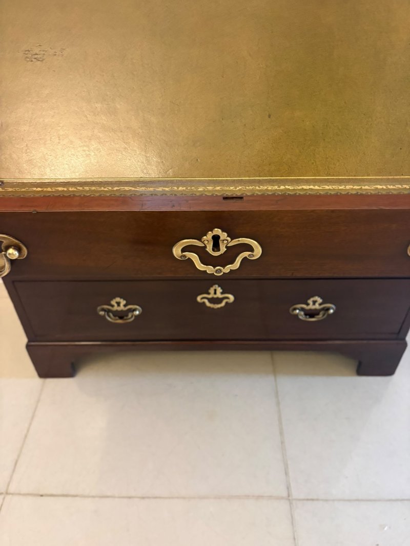 Antique George II Mahogany Chest of Drawers with Fitted Writing Desk - Image 19