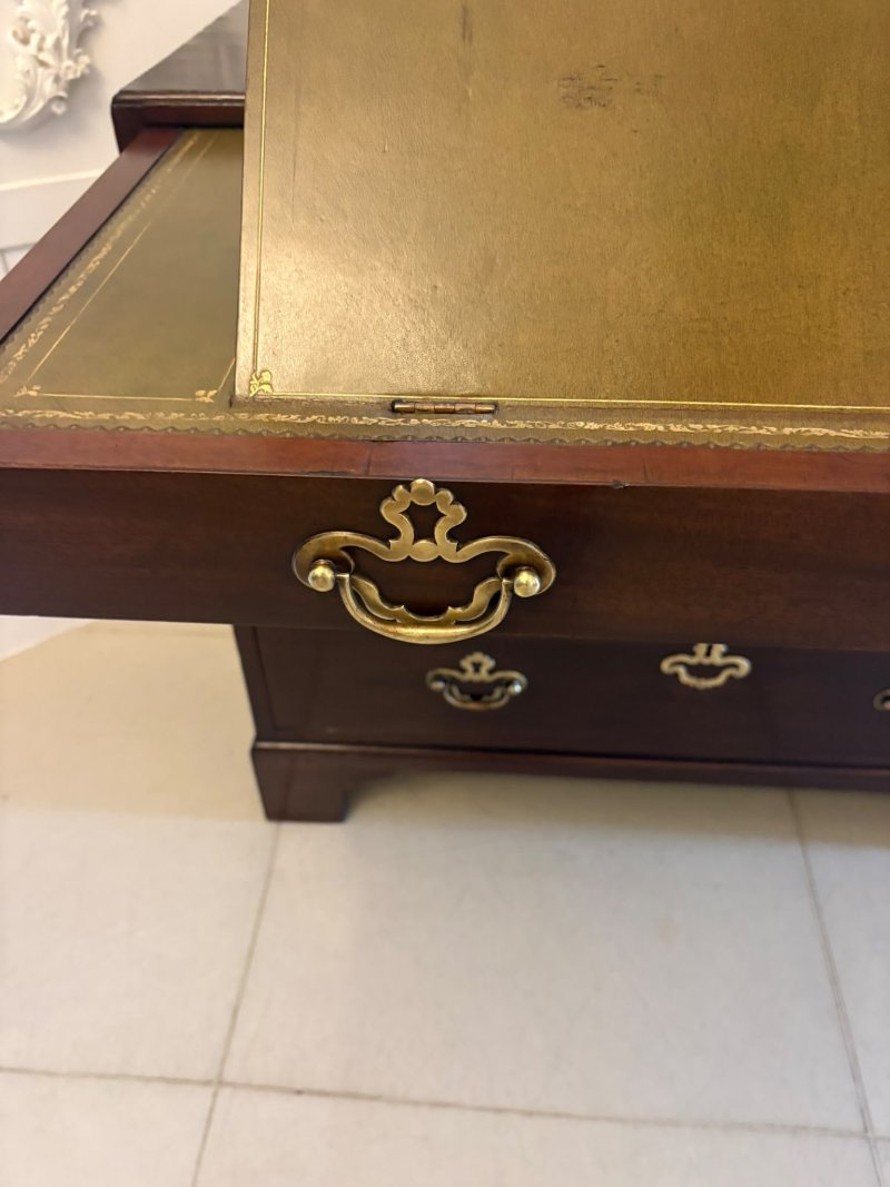 Antique George II Mahogany Chest of Drawers with Fitted Writing Desk - Image 18