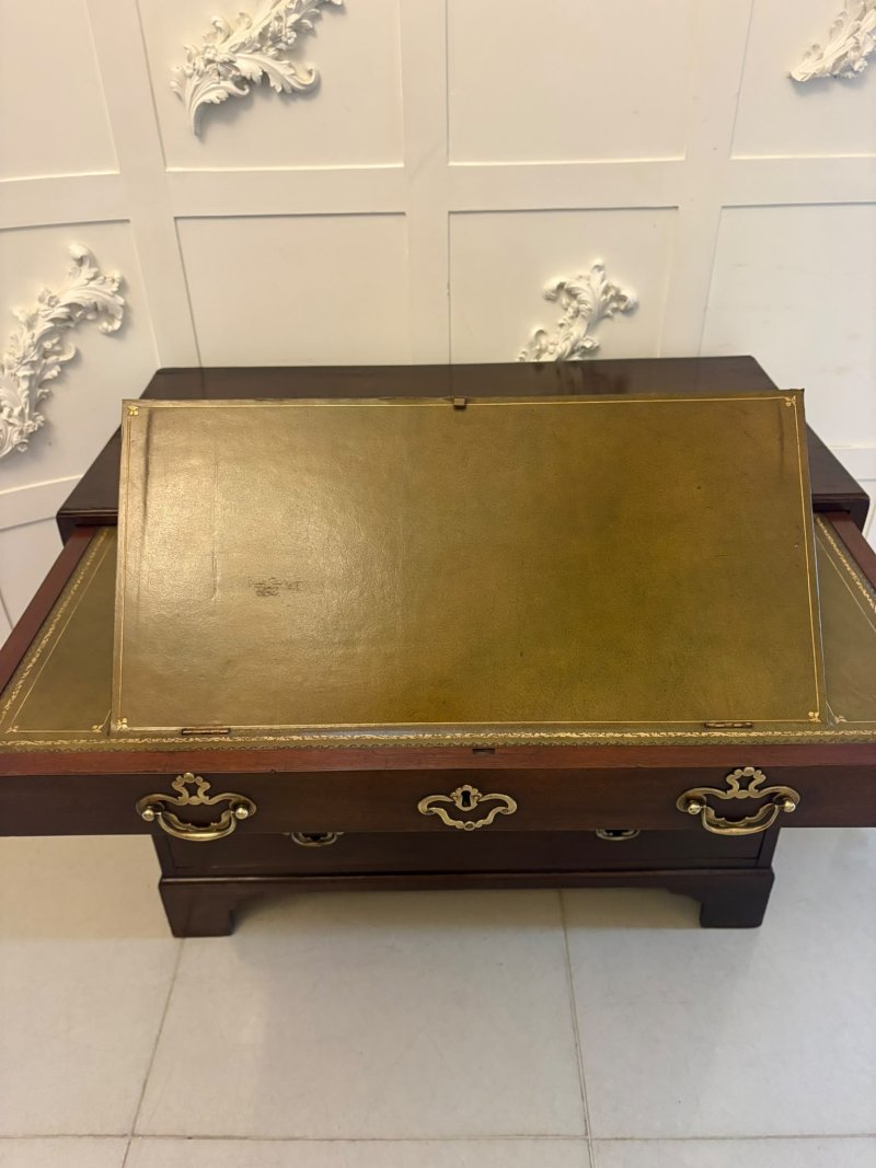 Antique George II Mahogany Chest of Drawers with Fitted Writing Desk - Image 20