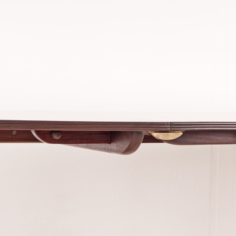 Regency Style Twin Pillar Dining Table With Two Leaves - Image 14