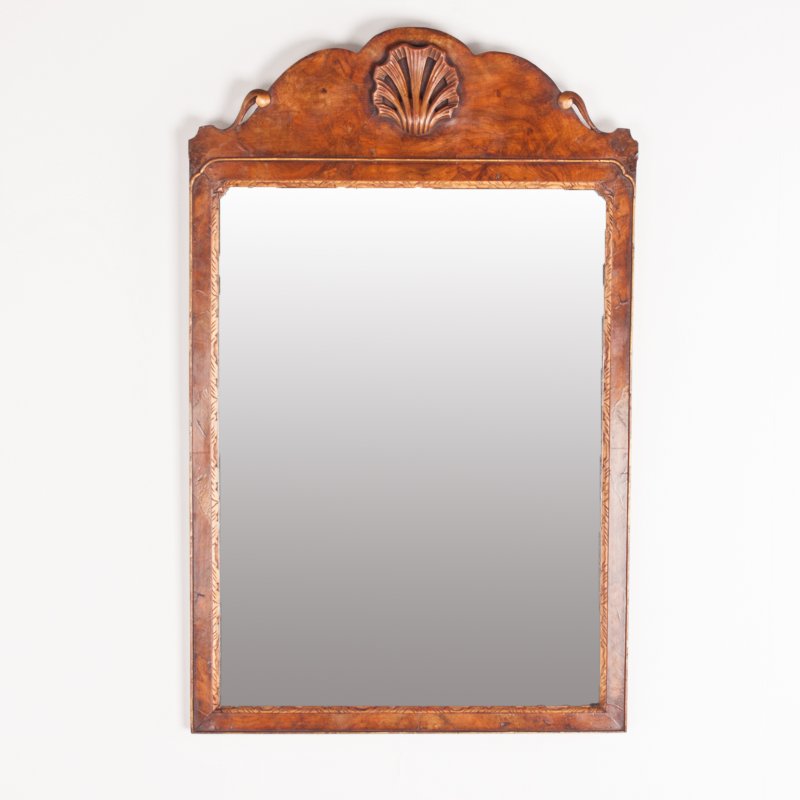 Carved Walnut Mirror