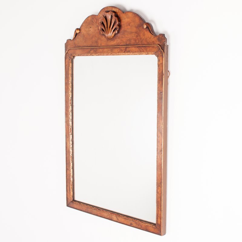 Carved Walnut Mirror - Image 2
