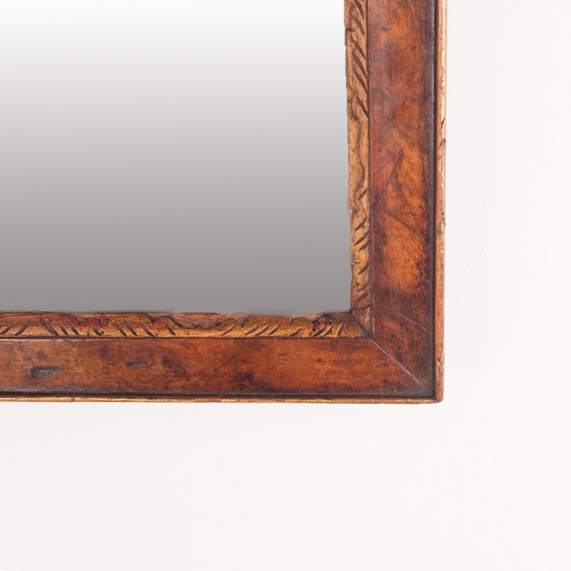 Carved Walnut Mirror - Image 5