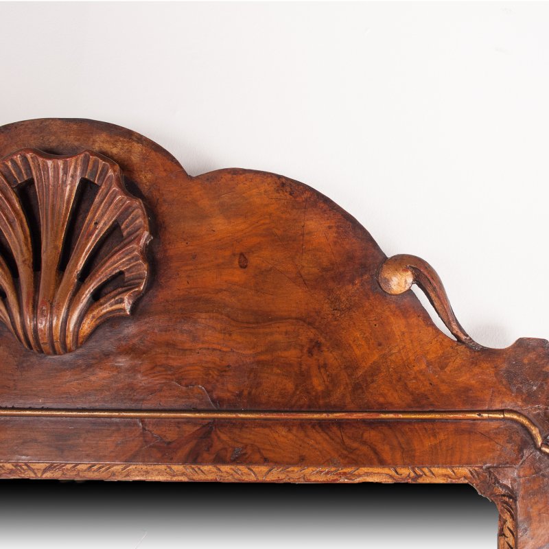 Carved Walnut Mirror - Image 7