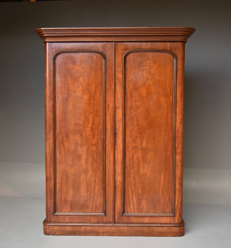 Victorian Mahogany Double Wardrobe Compactum
