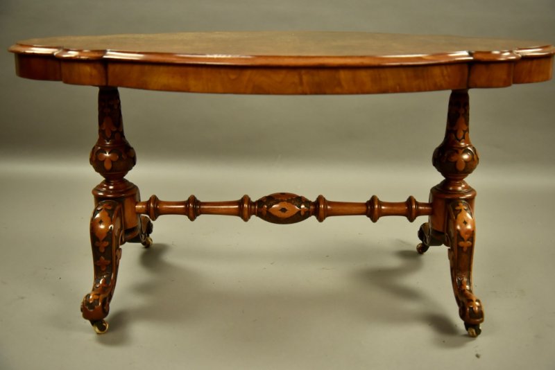 Victorian Walnut Coffee Table - Image 6