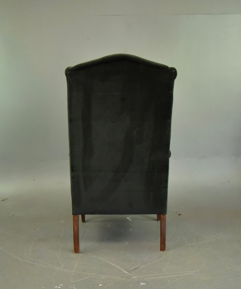 Edwardian Mahogany Inlaid Wing Arm Chair - Image 5