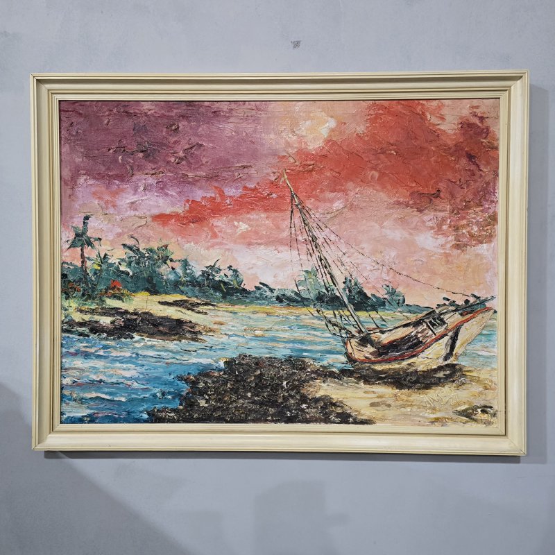 Large Oil on Canvas 'Angelo' - Image 3