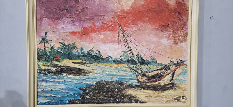 Large Oil on Canvas 'Angelo' - Image 5