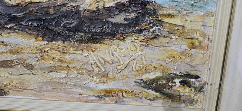 Large Oil on Canvas 'Angelo' - Image 6