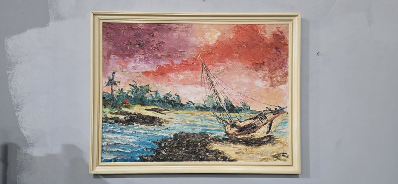 Large Oil on Canvas 'Angelo' - Image 4