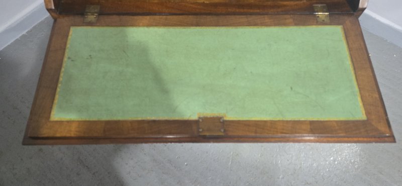 Super Burr Walnut Queen Anne Bureau - Image 14