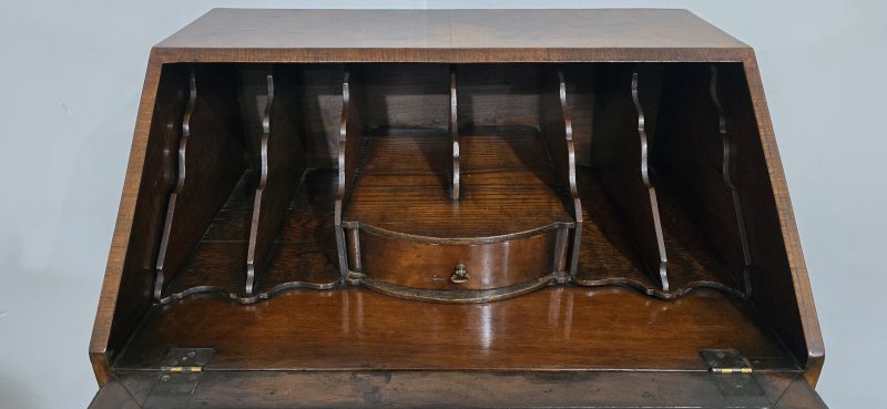 Super Queen Anne Burr Walnut Bureau - Image 3