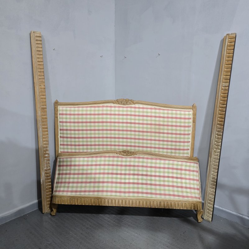 French Limed Curved Double Bed - Image 2