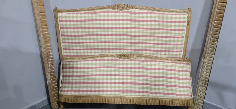 French Limed Curved Double Bed - Image 5