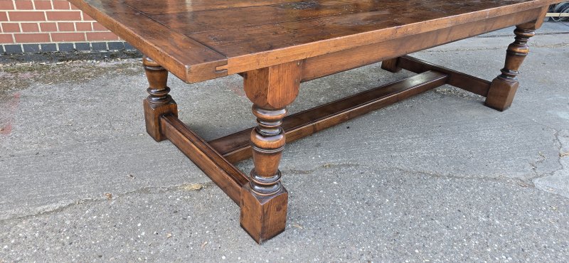 Huge Plank Oak Refrectory Farmhouse Kitchen Dining Table - Image 20