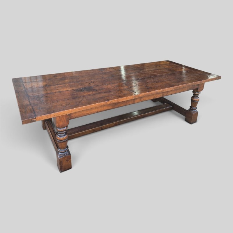 Huge Plank Oak Refrectory Farmhouse Kitchen Dining Table