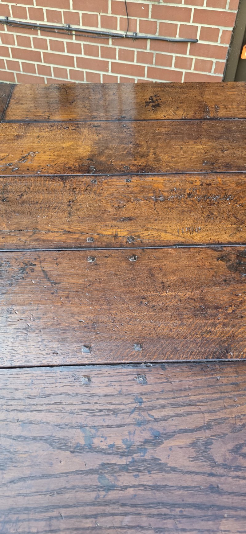 Huge Plank Oak Refrectory Farmhouse Kitchen Dining Table - Image 17