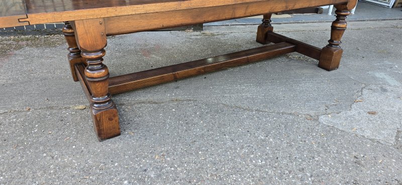 Huge Plank Oak Refrectory Farmhouse Kitchen Dining Table - Image 23