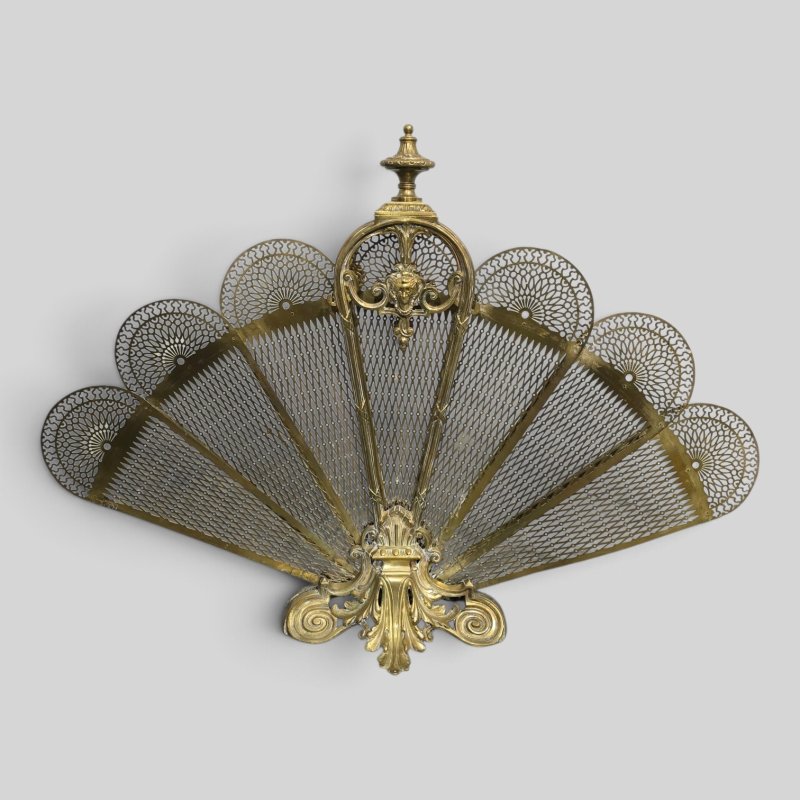 Victorian Peacock Fire Screen
