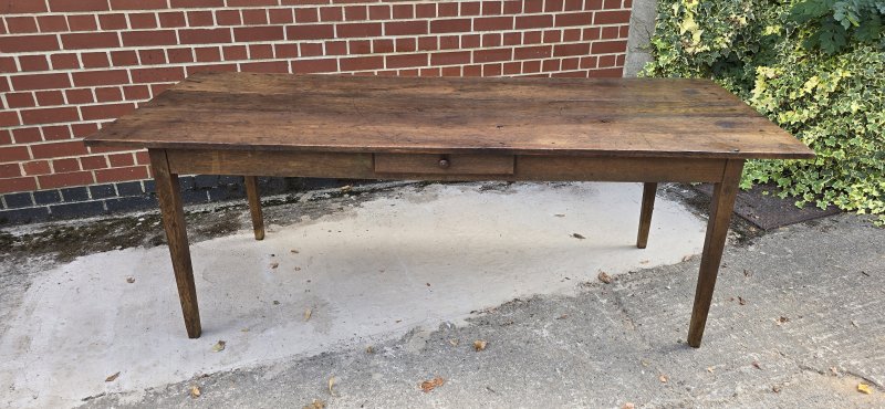 Super French Plank Kitchen Refrectoy Farmhouse Dining Table - Image 3