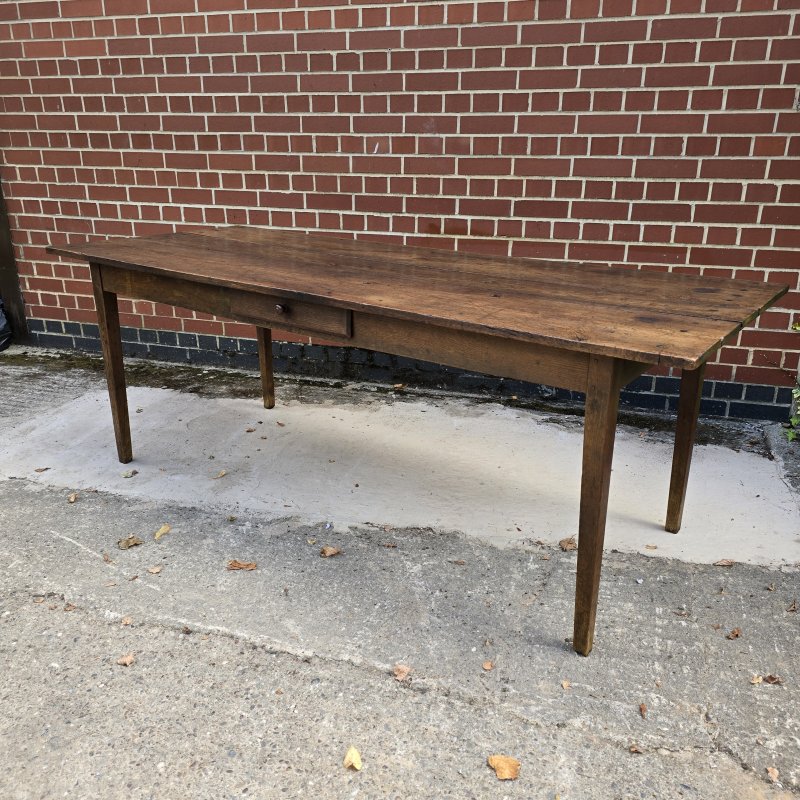 Super French Plank Kitchen Refrectoy Farmhouse Dining Table - Image 2
