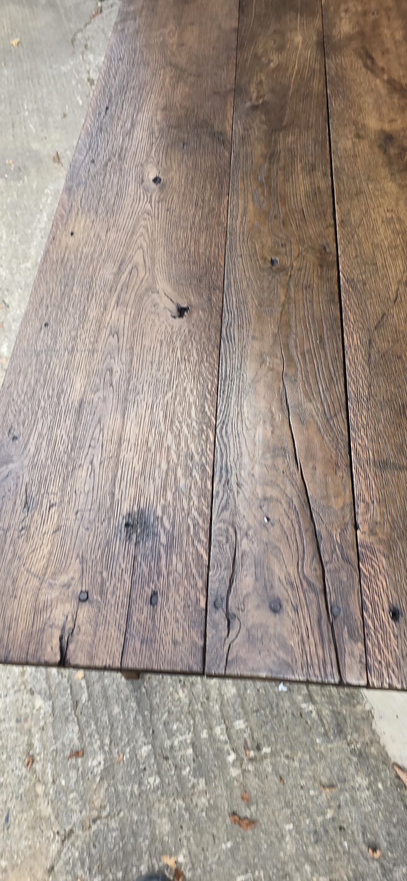 Super French Plank Kitchen Refrectoy Farmhouse Dining Table - Image 4
