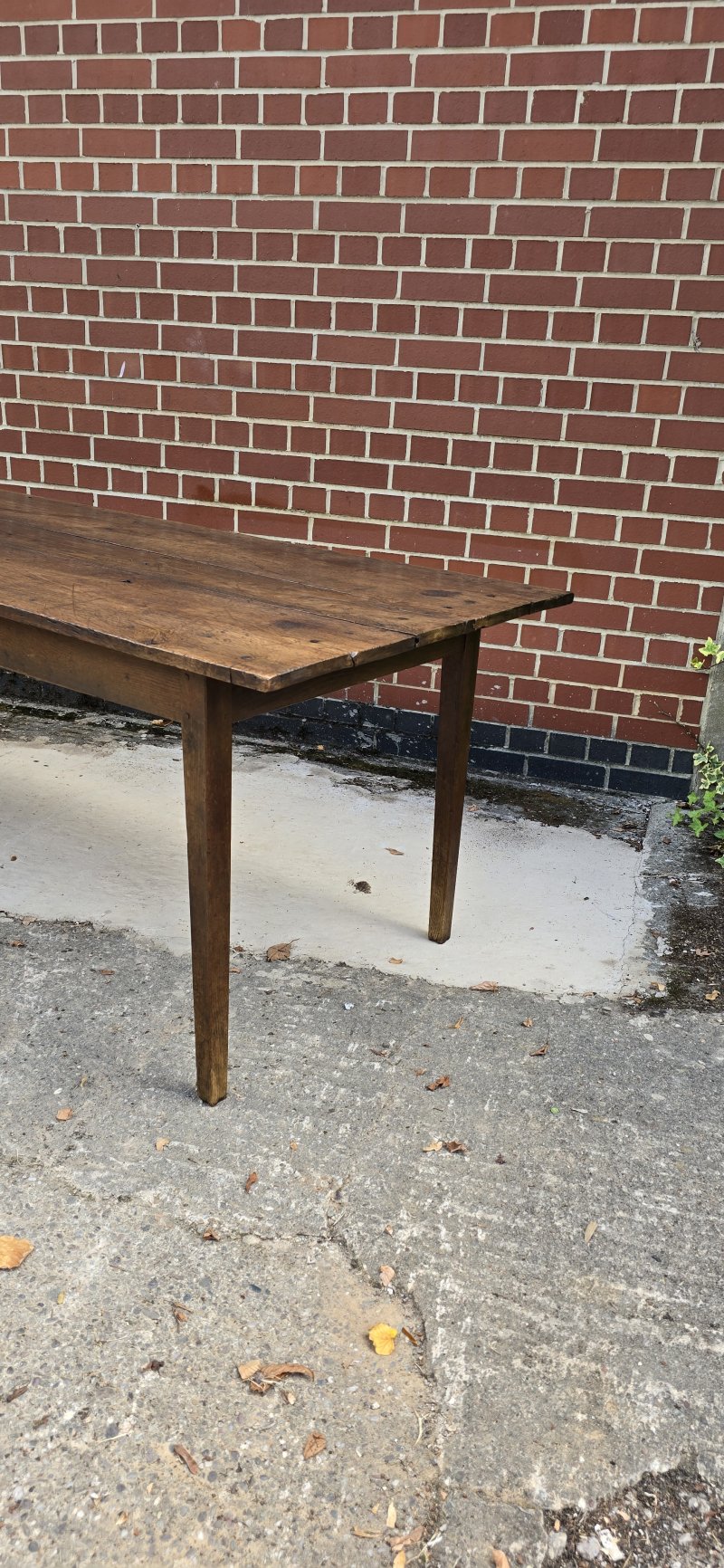 Super French Plank Kitchen Refrectoy Farmhouse Dining Table - Image 7