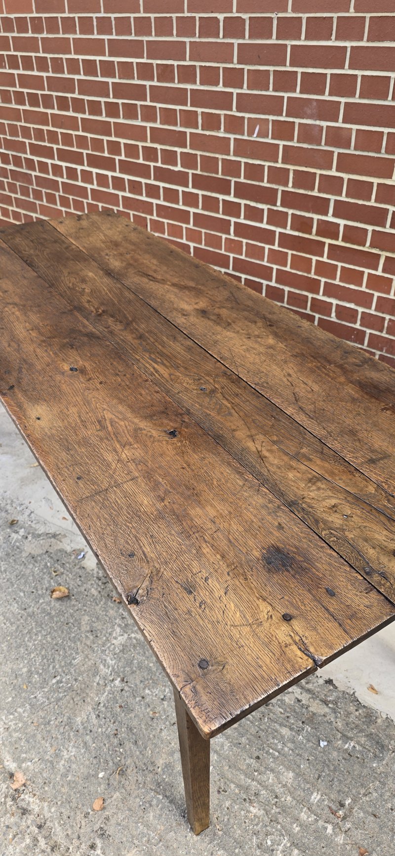 Super French Plank Kitchen Refrectoy Farmhouse Dining Table - Image 10