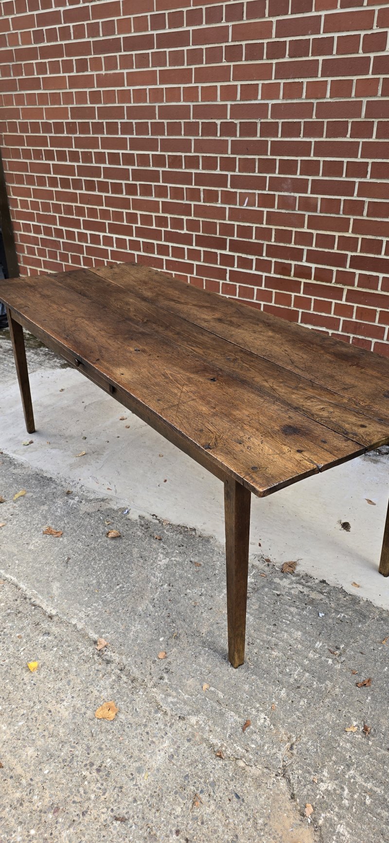 Super French Plank Kitchen Refrectoy Farmhouse Dining Table - Image 8