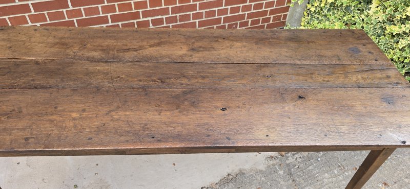 Super French Plank Kitchen Refrectoy Farmhouse Dining Table - Image 12