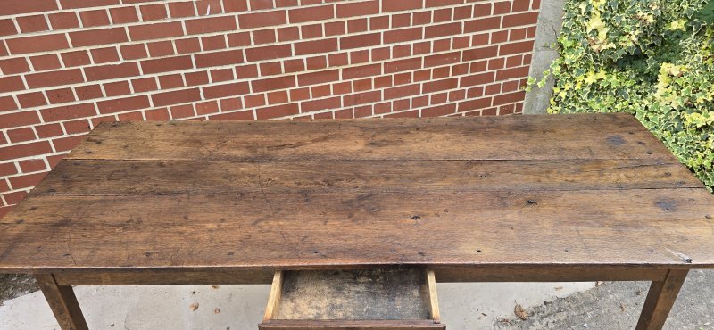 Super French Plank Kitchen Refrectoy Farmhouse Dining Table - Image 14