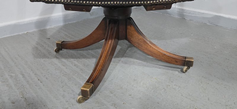 Mahogany Swivel Office Desk Chair - Image 13