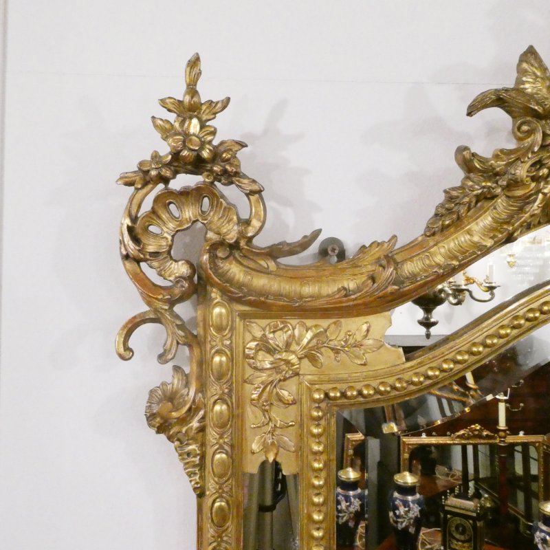 French 19th Century Gilt Wall Mirror in the Louis XVI Style - Image 6