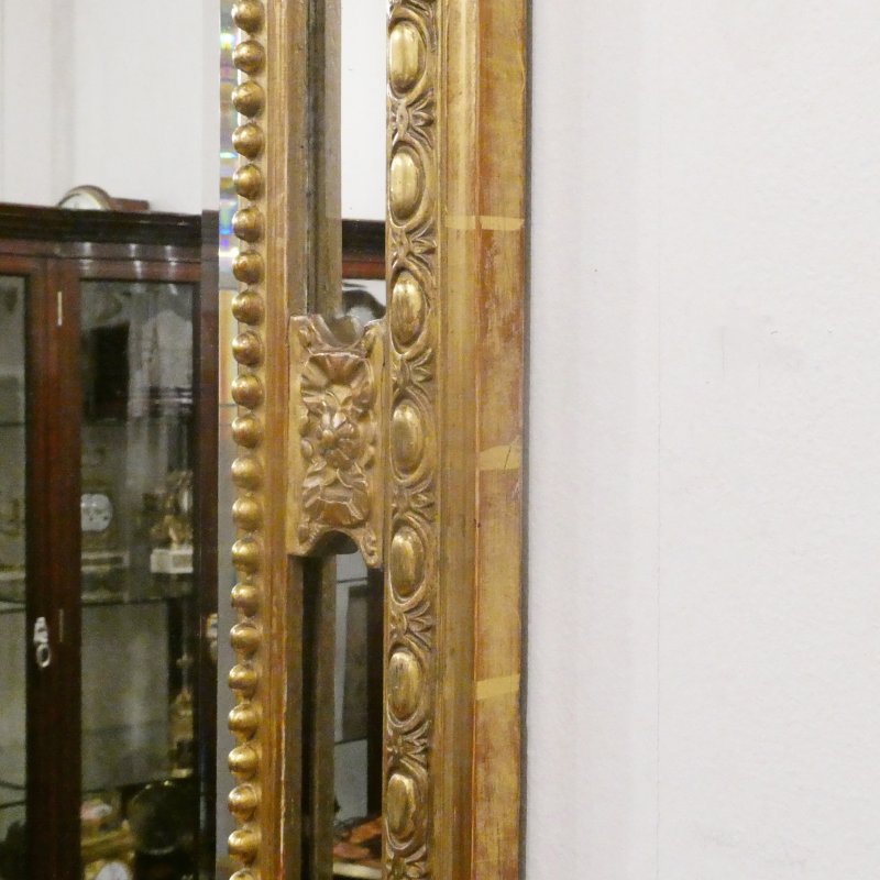 French 19th Century Gilt Wall Mirror in the Louis XVI Style - Image 15